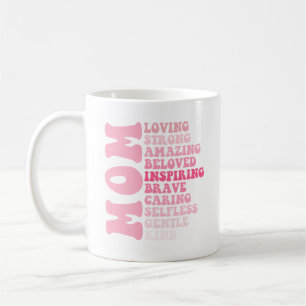 Mors dag Mamma Kärlek Stark Fantastisk Bästa Mamma Kaffemugg