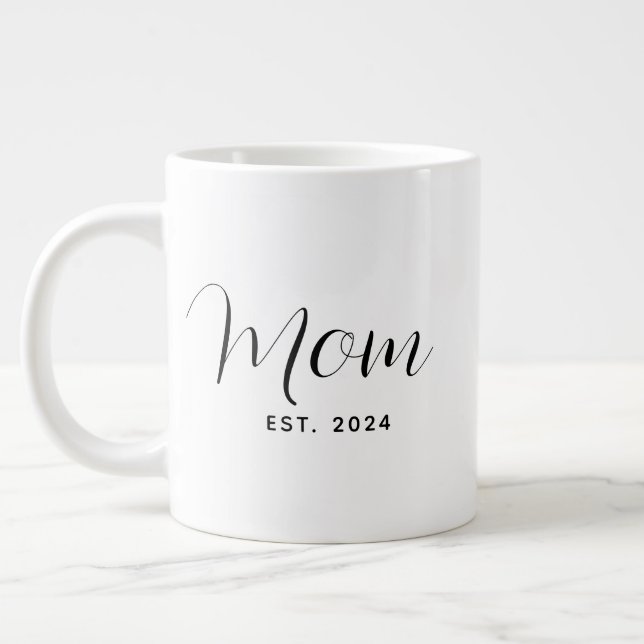 Mors dag Mamma Manus Modern Jumbo Mugg (Vänster)