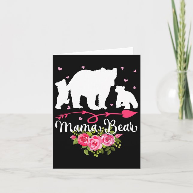 Mors dag Mamma med 2 Unge Cute Kort (Framsida)