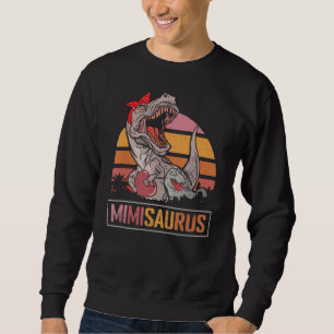 Mors dag Mamma Mimisaurus Dinosaur Mimi Rex Lång Ärmad Tröja