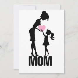 Mors dag Mamma och Little Girl Julkort