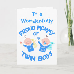 Mors dag Mamma på hälsningskort för Twillingar Kort