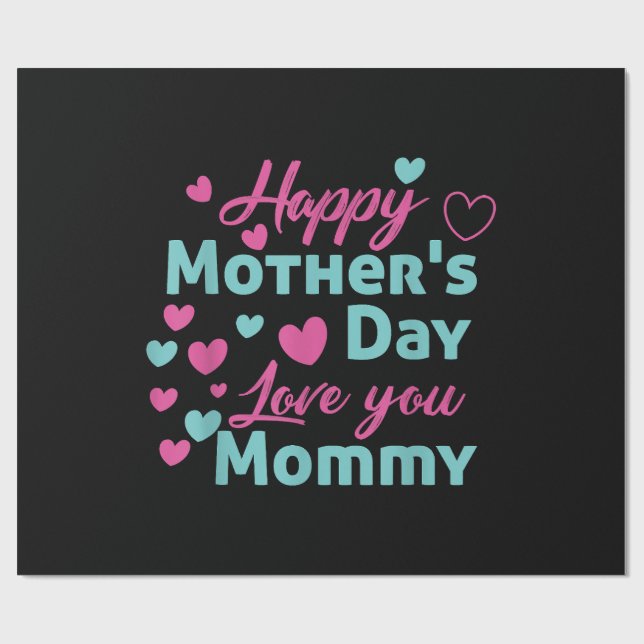 Mors dag Mamma Shirt för barn i Mamma Presentpapper (Platt)