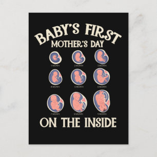 Mors dag Mamma Söt Bebis Graviditets Evolution Vykort