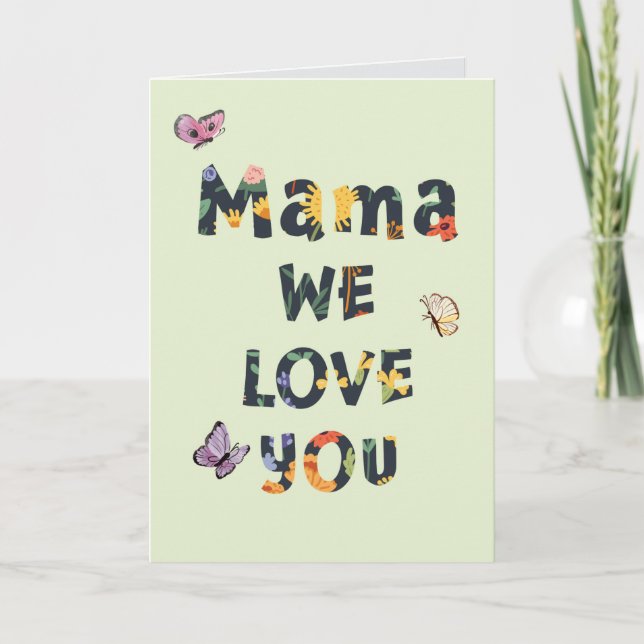 Mors dag Mamma We Kärlek You Kort (Framsida)