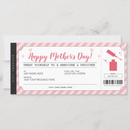 Mors dag Mani Pedi Gift Voucher-intyg