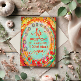 Mors dag Manual Söt Rolig Vacker Djärv Kort