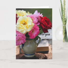 Mors dag-mappat gratulationskort kort