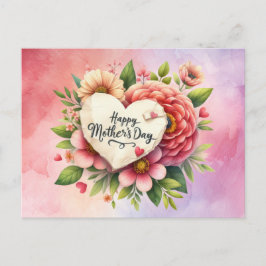 Mors dag med blommor helg vykort