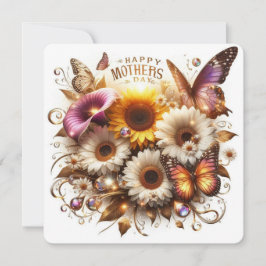 Mors dag med Calla Lilies, Sunblommor Julkort