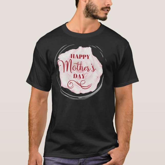 Mors dag med Kärlek och Blommor Mamma Happ T Shirt (Framsida)