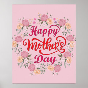 mors dag med Kärlek och blommor Poster