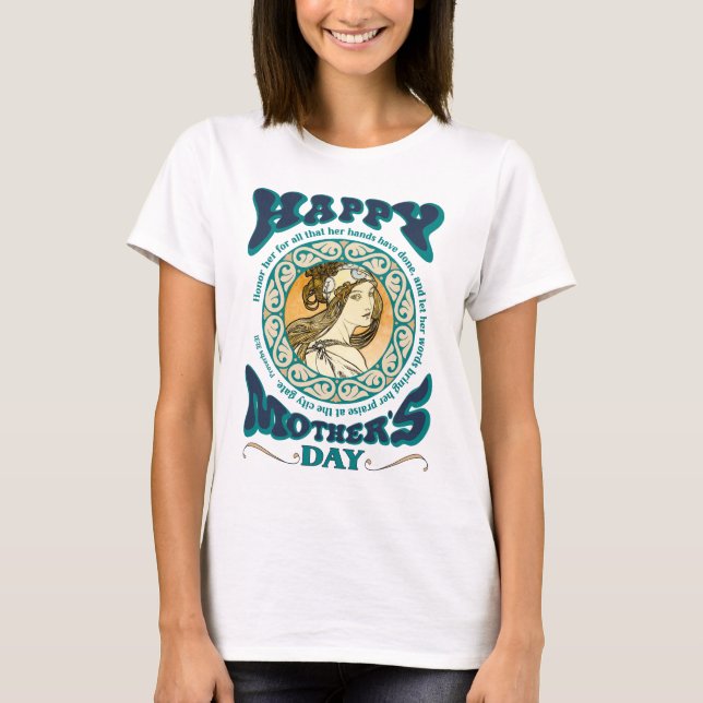 Mors dag med kristen beröring t shirt (Framsida)