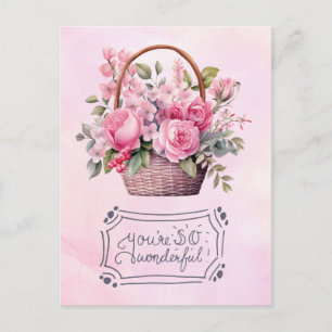 Mors dag med rosa rosor Kort