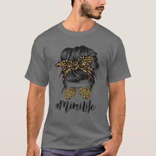 Mors dag Mimi Life Hair Bandana Glass Leopar T Shirt