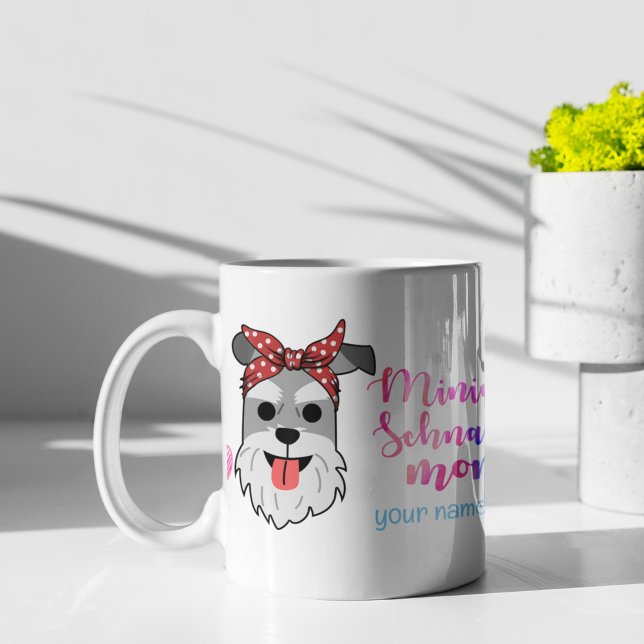 Mors dag Miniature Schnauzer Pet Hund Mamma Kaffemugg (Skapare uppladdad)