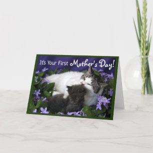 Mors dag - Momma Cat och Kitten Kort