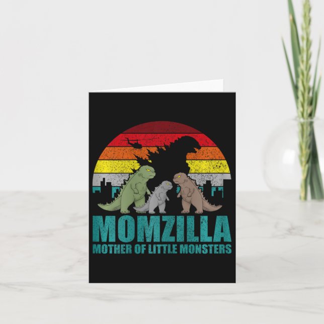 Mors dag Momzilla Mor av små monster Kort (Framsida)