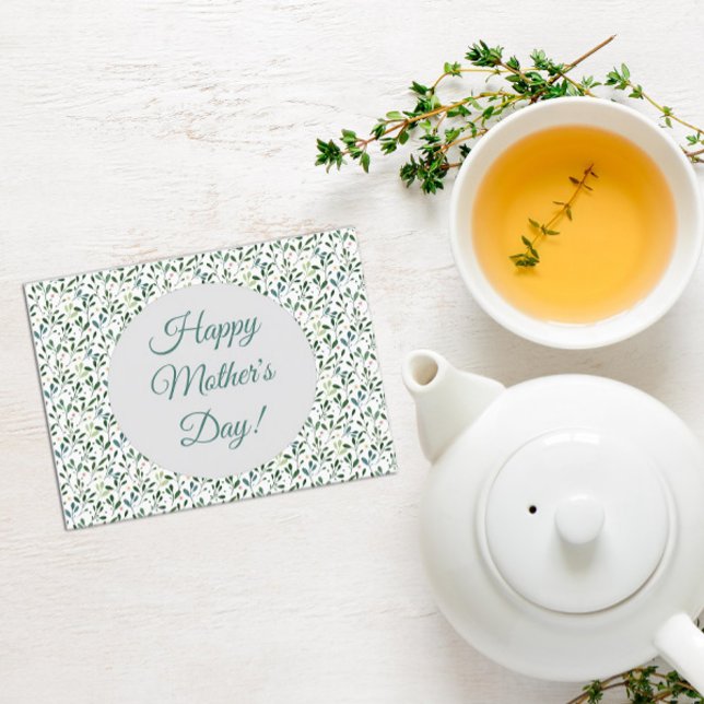 Mors dag mönster löv vykort (Skapare uppladdad)