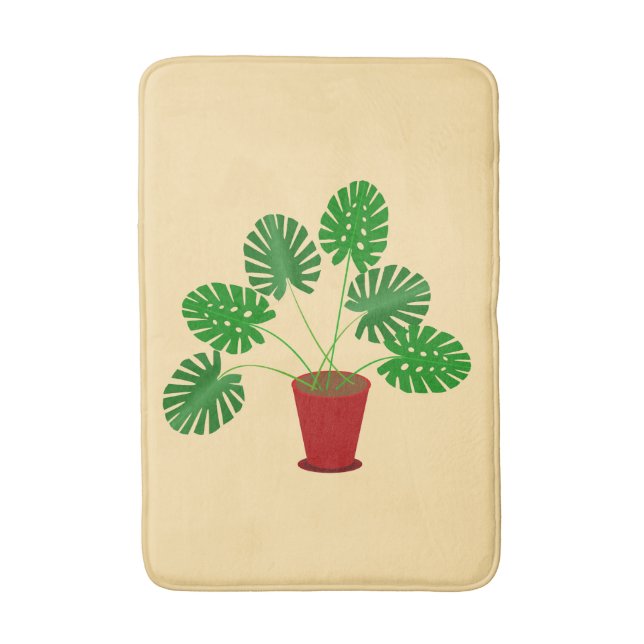 Mors dag Monstera-växt Badrumsmatta (Framsidan (Vertikal))