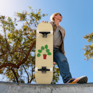 Mors dag Monstera-växt Mini Skateboard Bräda 18,5 Cm