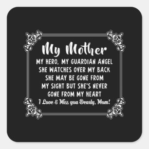 Mors dag Mor Mummy Mammor Mamma Funny Gift för Fyrkantigt Klistermärke