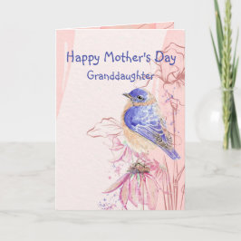 Mors dag mordotter Bluebird Garden Bird Kort