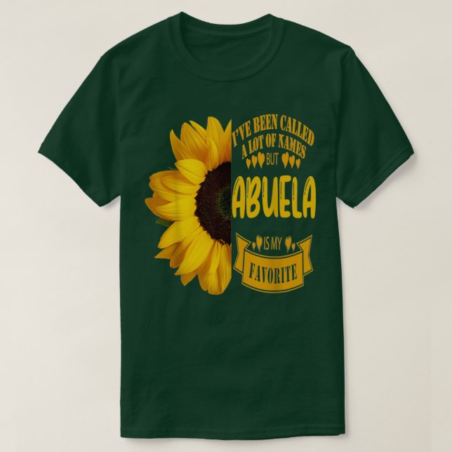 Mors dag morföräldradagen Big Sunblomma Abuela T Shirt (Design framsida)