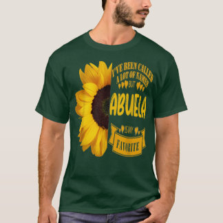 Mors dag morföräldradagen Big Sunblomma Abuela T Shirt