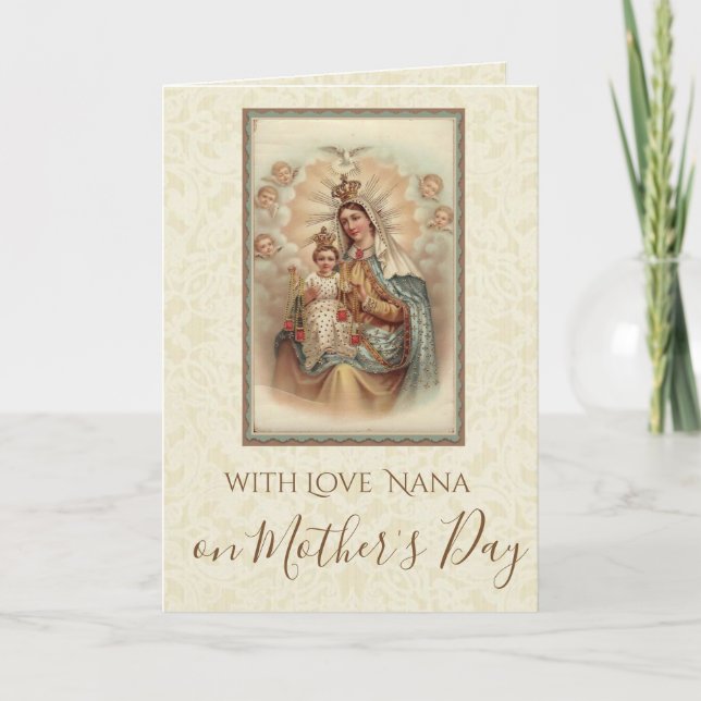 Mors dag Mormor Mamma Jungfru Maria Jesus Kort (Framsida)