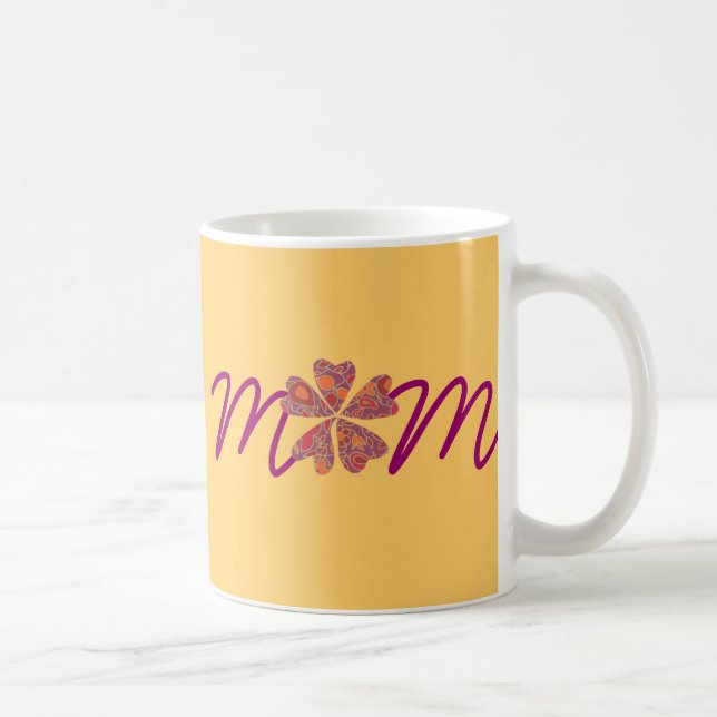 Mors dag-mugg med blommande hjärtan kaffemugg (Höger)