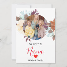 Mors dag, nana, mormor, enkelt foto