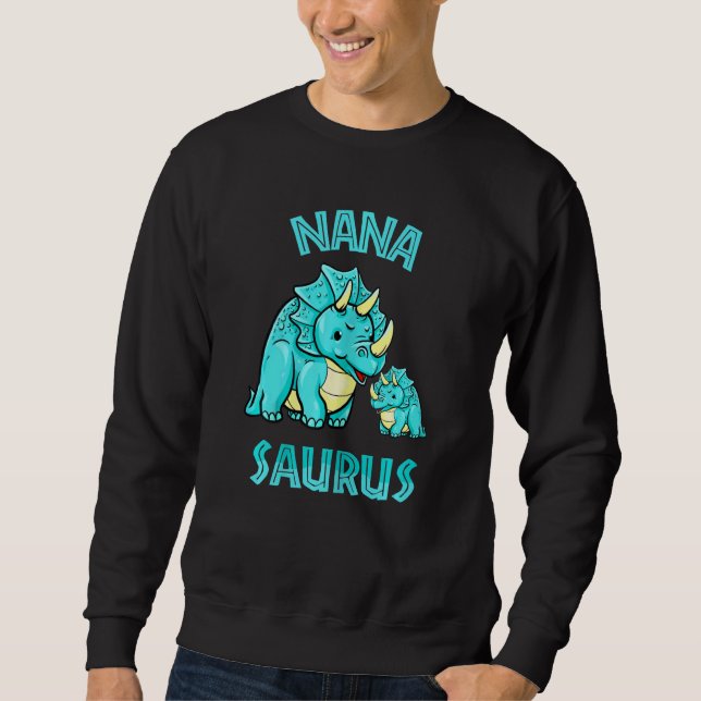 Mors dag Nanasaurus Rex Dinosaur Nana Saurus 1 Lång Ärmad Tröja (Framsida)