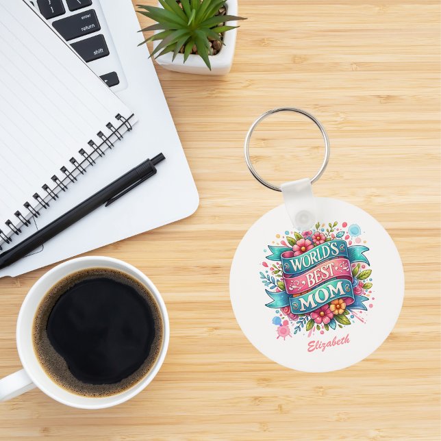 Mors dag Nature Älskare Blommigt Personlig Nyckelring (Skapare uppladdad)