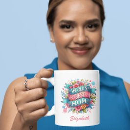 Mors dag Nature Älskare Personlig Blommigt Kaffemugg