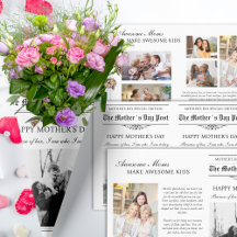 Mors dag Newspaper Flower Bouquet