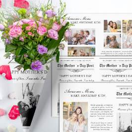 Mors dag Newspaper Flower Bouquet