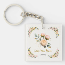 Mors dag Nyckelring Blommig Personlig Kärlek