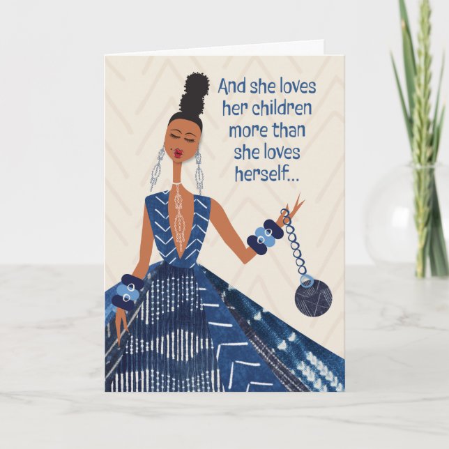 Mors dag - och hon kärlek sina barn.. tack kort (Framsida)