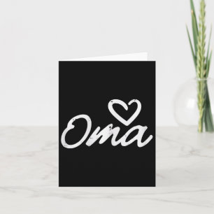 Mors dag Oma Heart Cute Kärlek Grandma Nana Mimi Kort