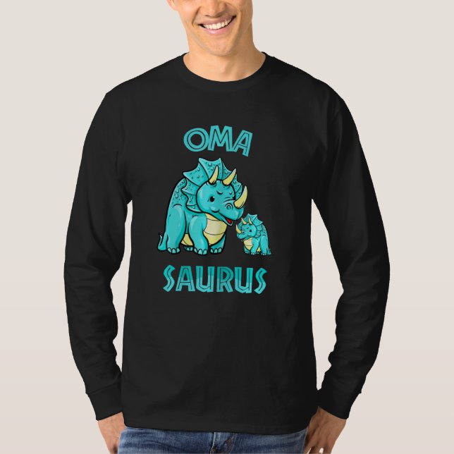 Mors dag Omasaurus Rex Dinosaur Oma Saurus 1 T Shirt (Framsida)