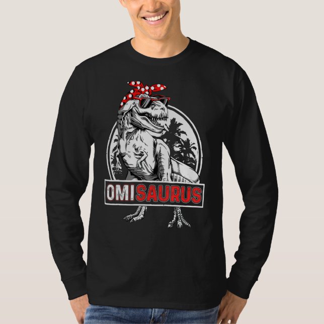 Mors dag Omisaurus t rex Dinosaur Funny Omi SA Shirt (Framsida)
