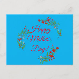 Mors dag önskar blått blått ljus vykort