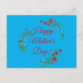 Mors dag önskar blått blått ljus vykort