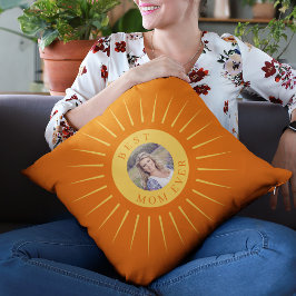 Mors dag orange med bästa Mamma någonsin-anpassnin Kudde