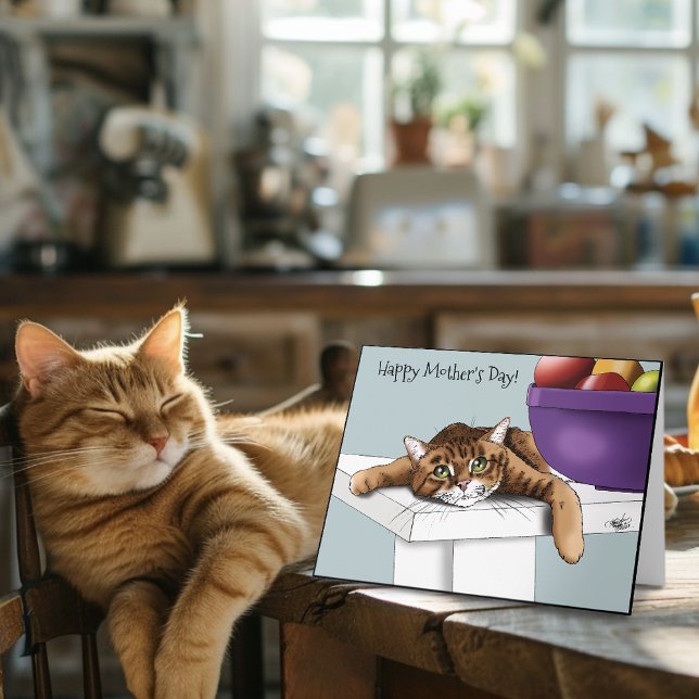 Mors dag Ornage Tabby katt Kort (Skapare uppladdad)