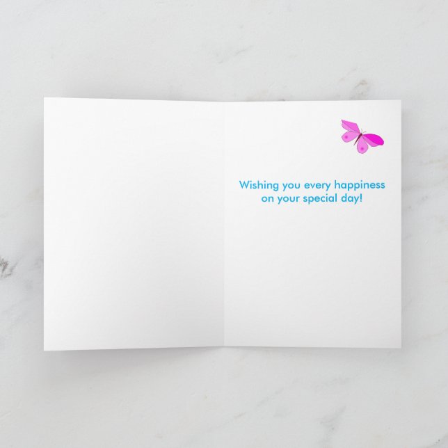 Mors dag över Miles Rosa ros på Blue Kort (Inuti)