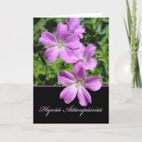 Mors dag på finska, Violet Färgad Geraniums