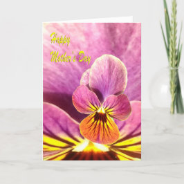 Mors dag Pansy Flower Kort
