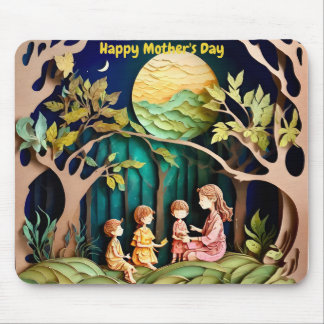~ Mors dag ~ Papper skärning ~ Mousepad Musmatta